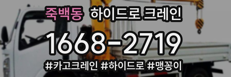 죽백동 하이드로 크레인