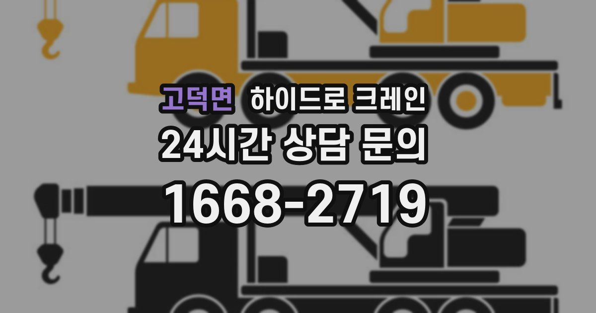 고덕면 하이드로 크레인