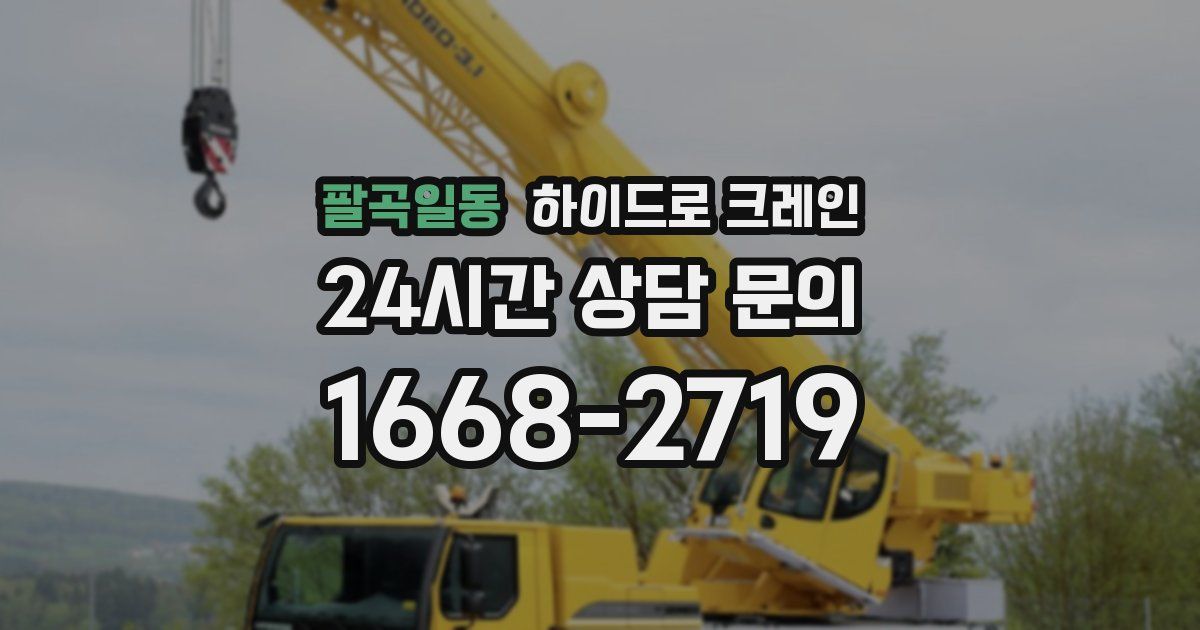 팔곡일동 하이드로 크레인