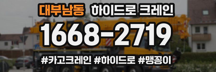 대부남동 하이드로 크레인
