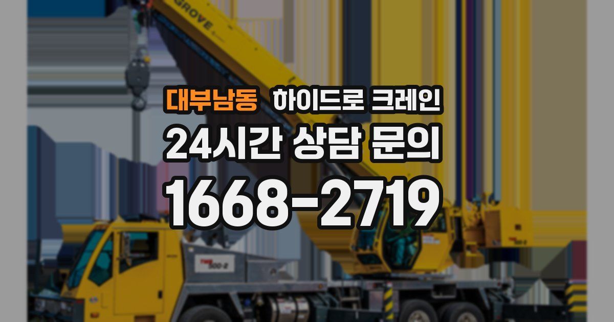 대부남동 하이드로 크레인