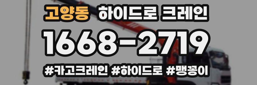 고양동 하이드로 크레인