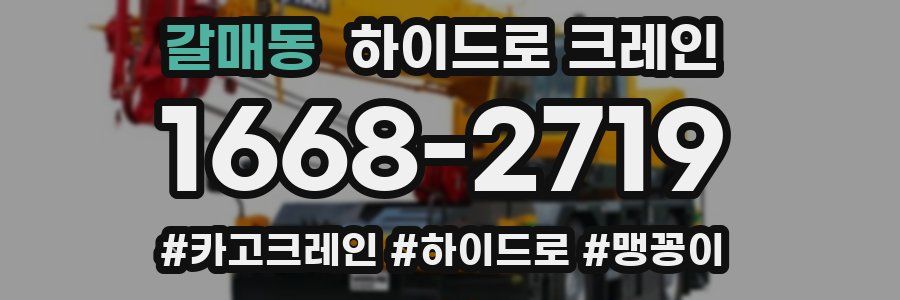 갈매동 하이드로 크레인