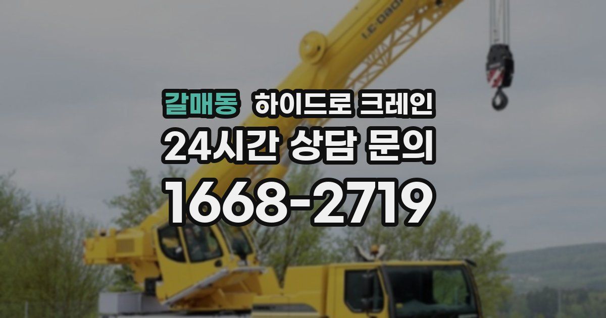 갈매동 하이드로 크레인