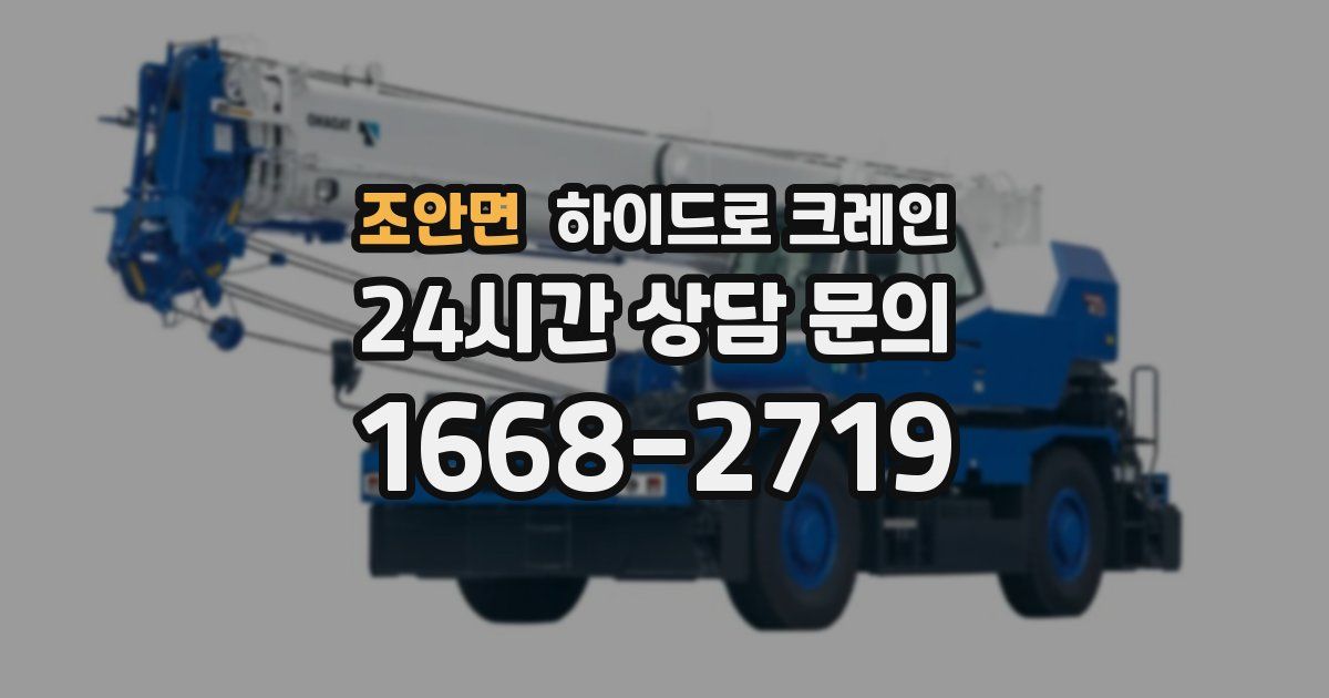 조안면 하이드로 크레인