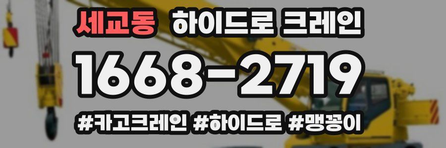 세교동 하이드로 크레인