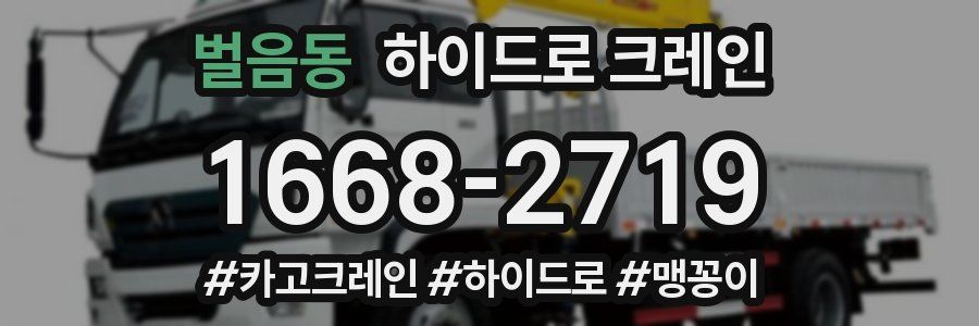 벌음동 하이드로 크레인