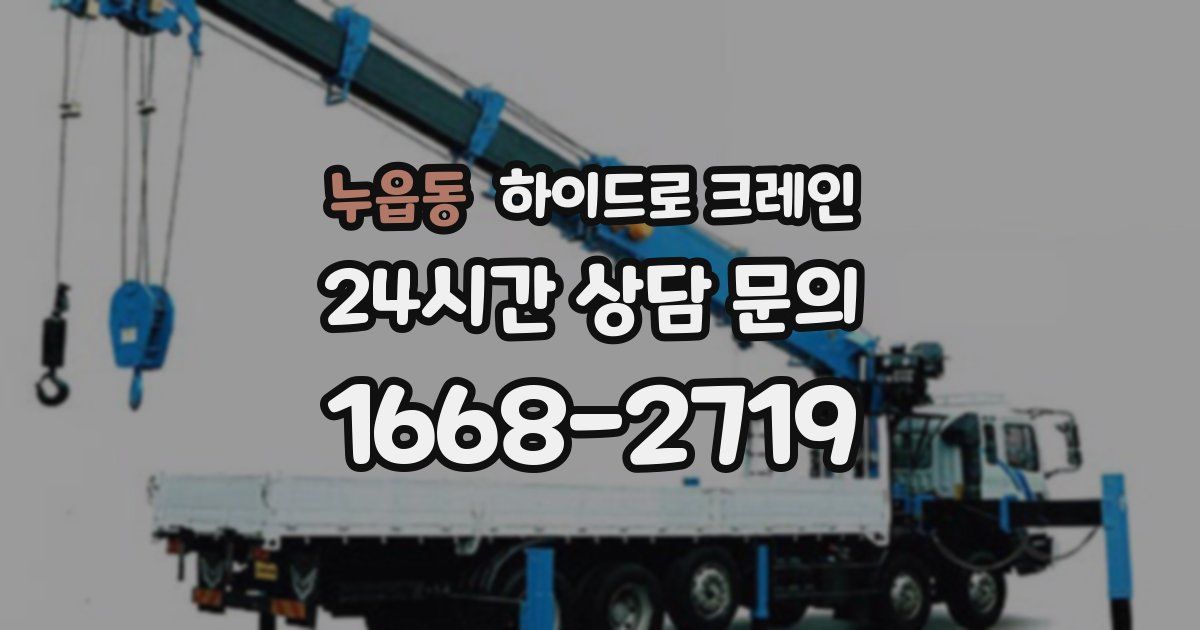 누읍동 하이드로 크레인