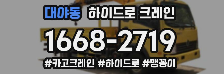 대야동 하이드로 크레인