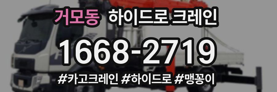 거모동 하이드로 크레인