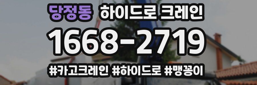 당정동 하이드로 크레인