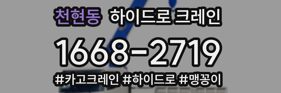 천현동 하이드로 크레인