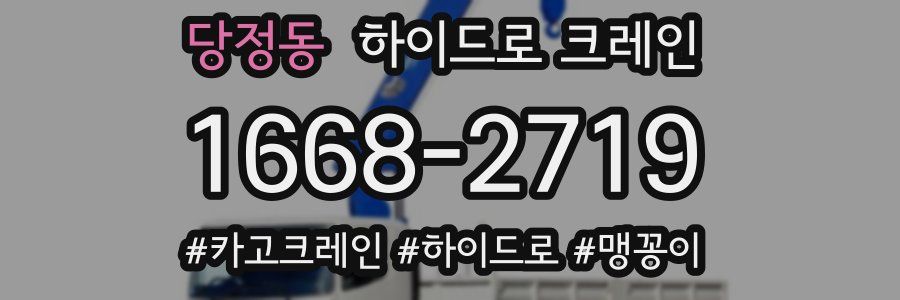 당정동 하이드로 크레인