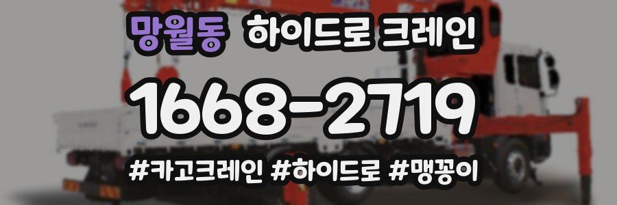 망월동 하이드로 크레인
