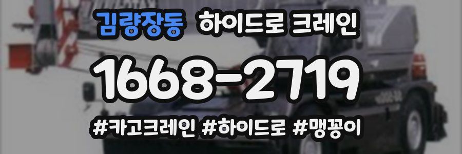 김량장동 하이드로 크레인
