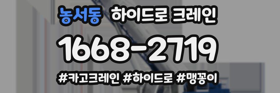 농서동 하이드로 크레인