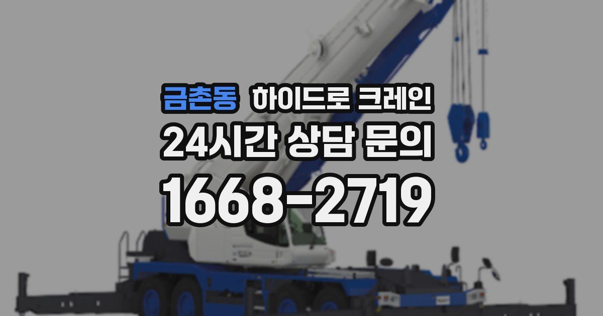 금촌동 하이드로 크레인