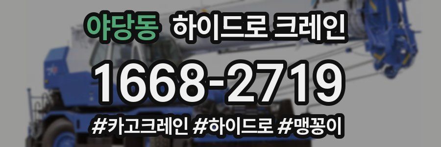야당동 하이드로 크레인