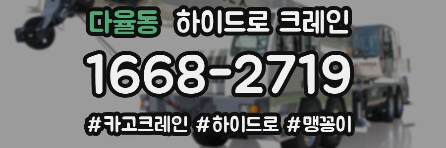 다율동 하이드로 크레인