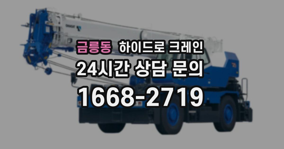 금릉동 하이드로 크레인