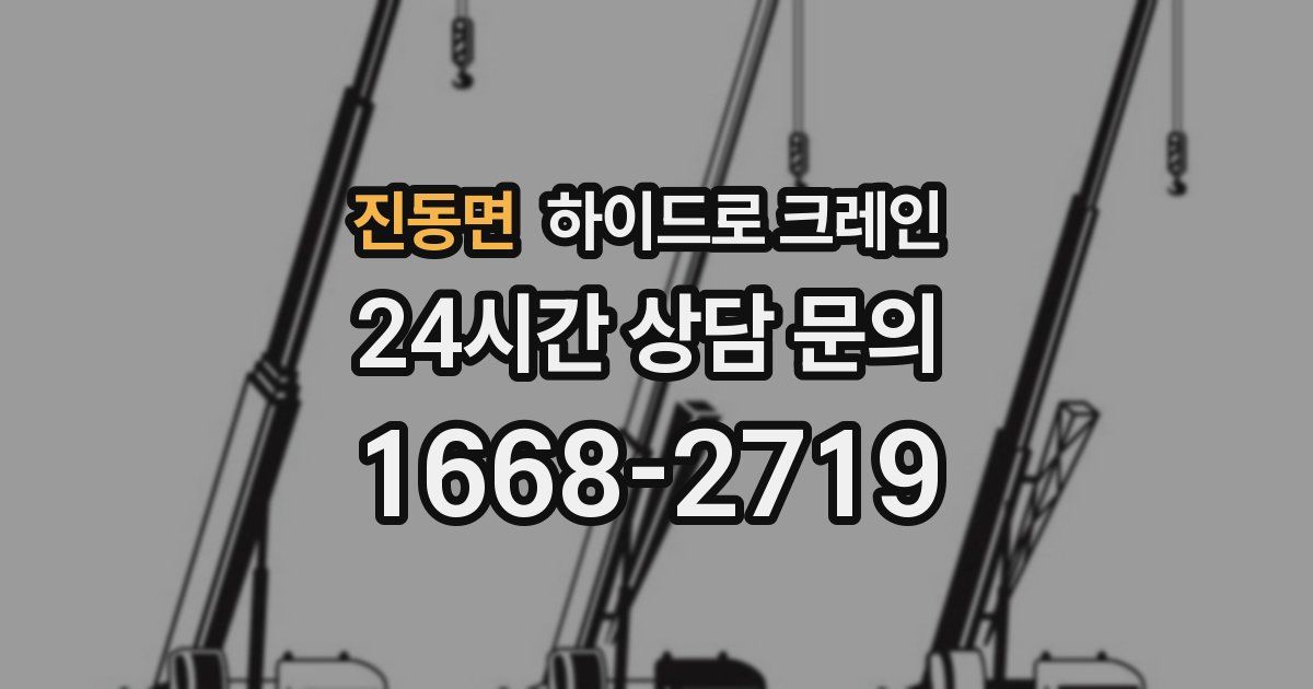 진동면 하이드로 크레인