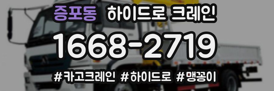 증포동 하이드로 크레인