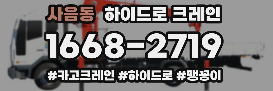 사음동 하이드로 크레인