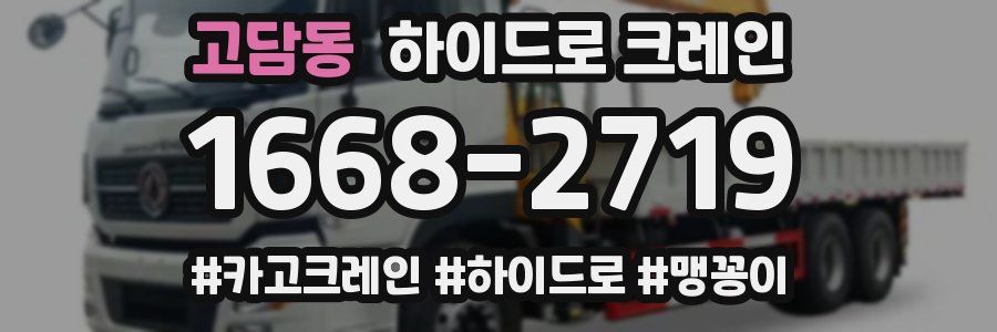 고담동 하이드로 크레인