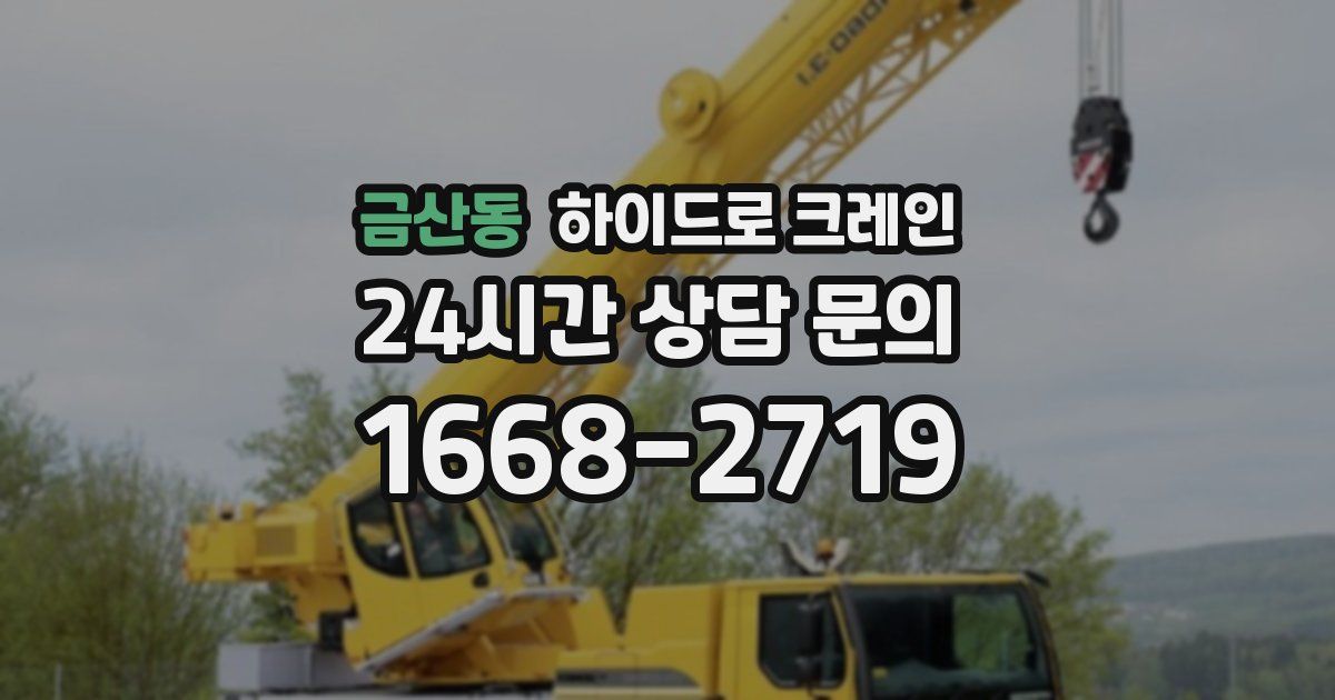 금산동 하이드로 크레인
