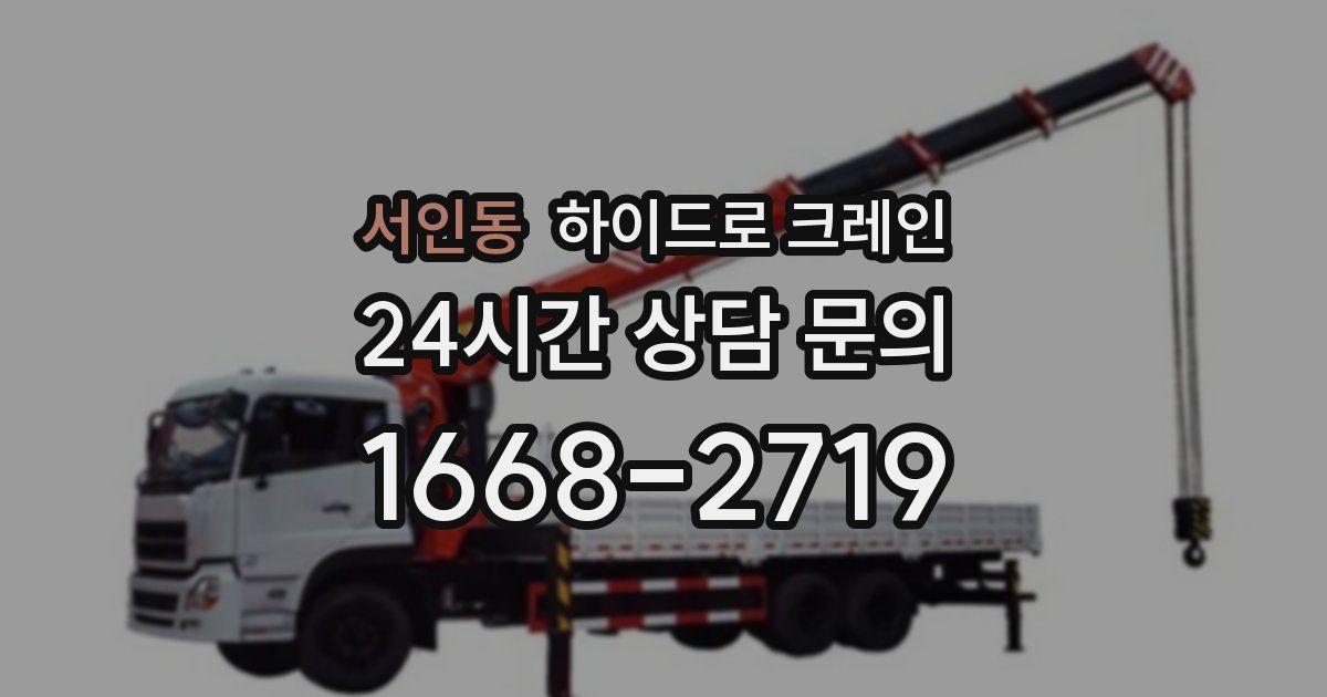 서인동 하이드로 크레인