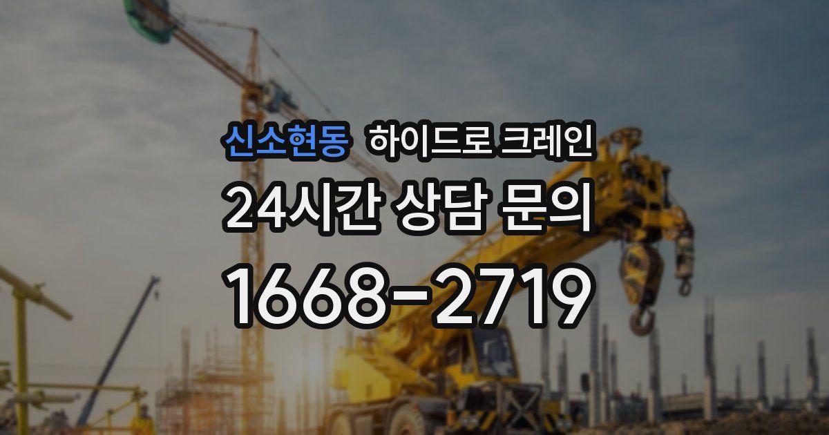신소현동 하이드로 크레인