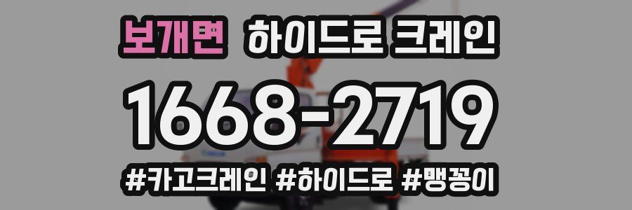 보개면 하이드로 크레인