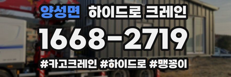 양성면 하이드로 크레인