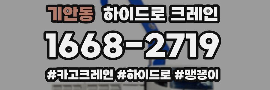 기안동 하이드로 크레인