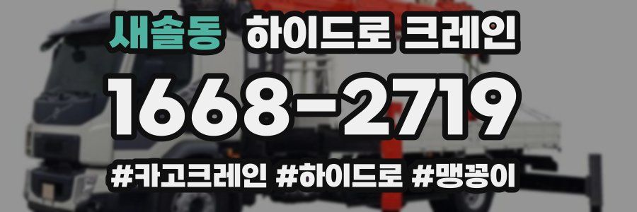 새솔동 하이드로 크레인