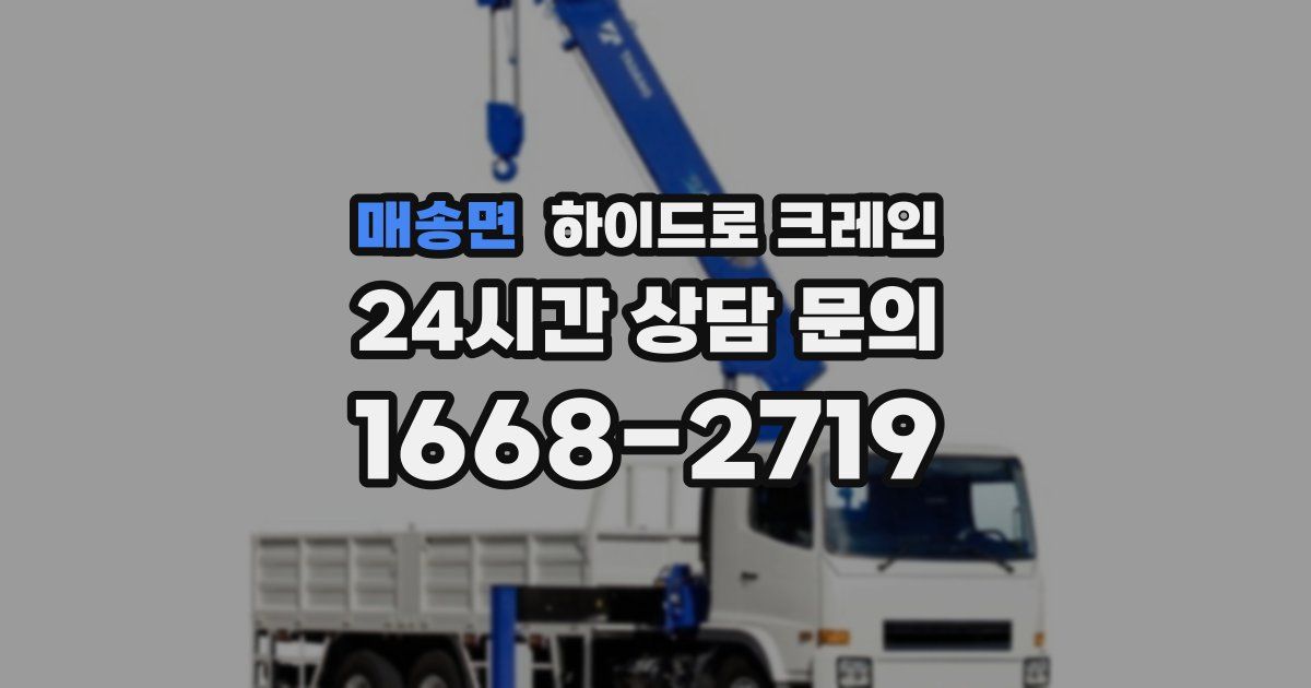 매송면 하이드로 크레인