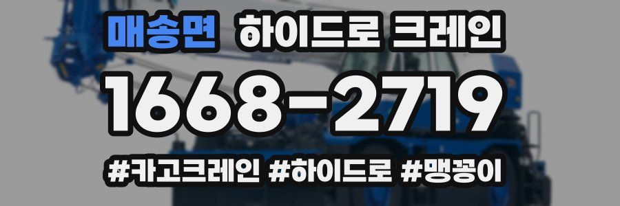 매송면 하이드로 크레인