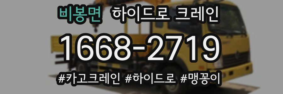 비봉면 하이드로 크레인