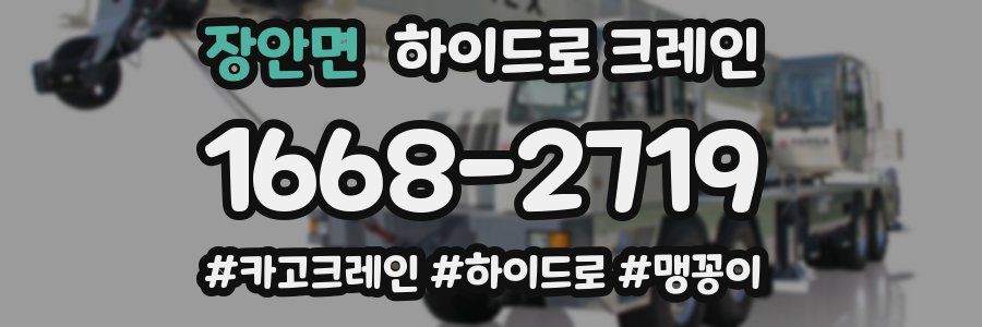 장안면 하이드로 크레인