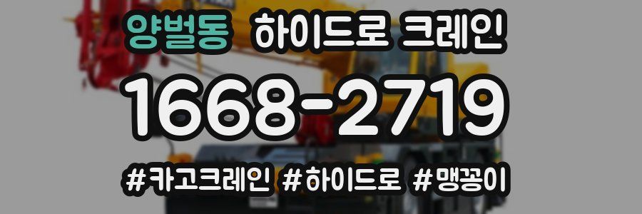 양벌동 하이드로 크레인
