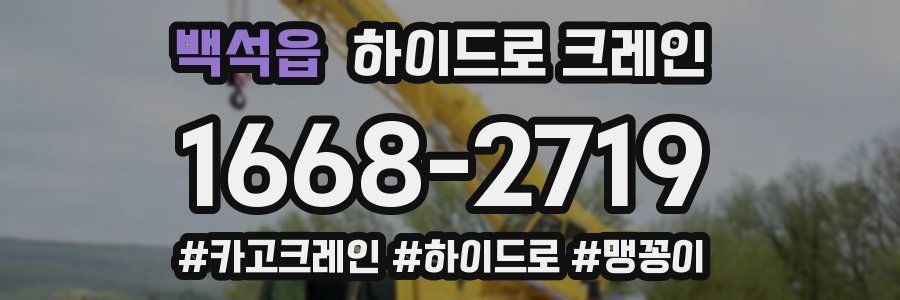 백석읍 하이드로 크레인