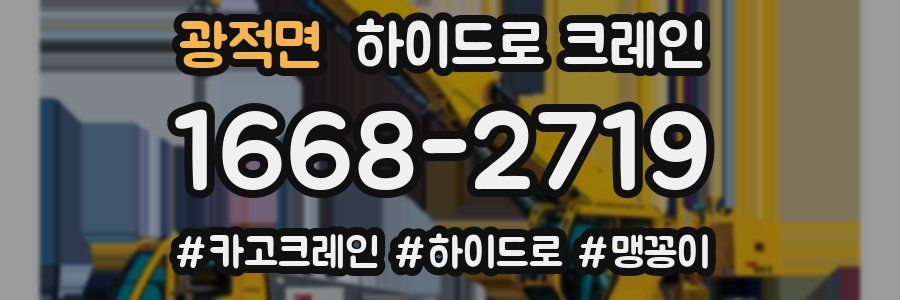 광적면 하이드로 크레인