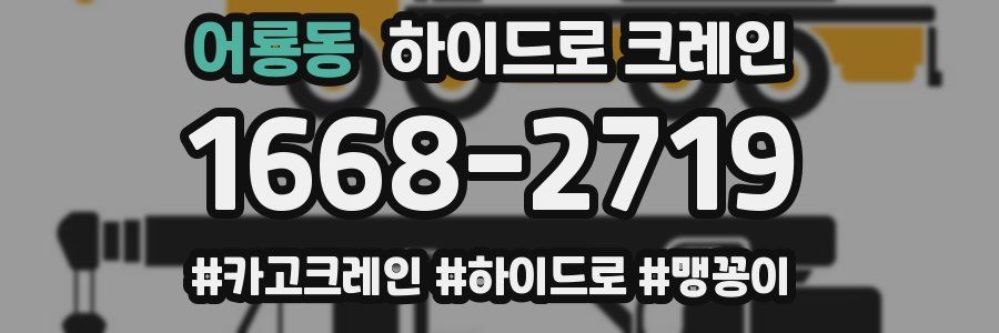 어룡동 하이드로 크레인