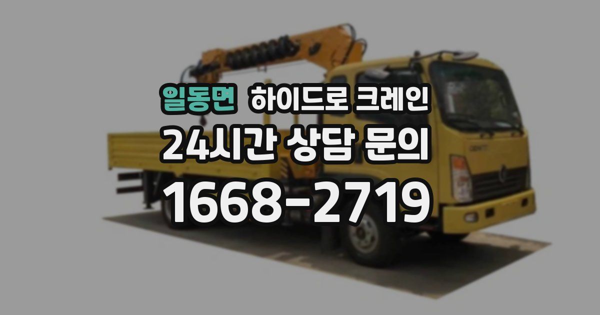 일동면 하이드로 크레인