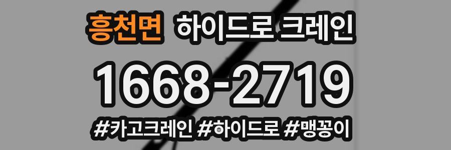 흥천면 하이드로 크레인