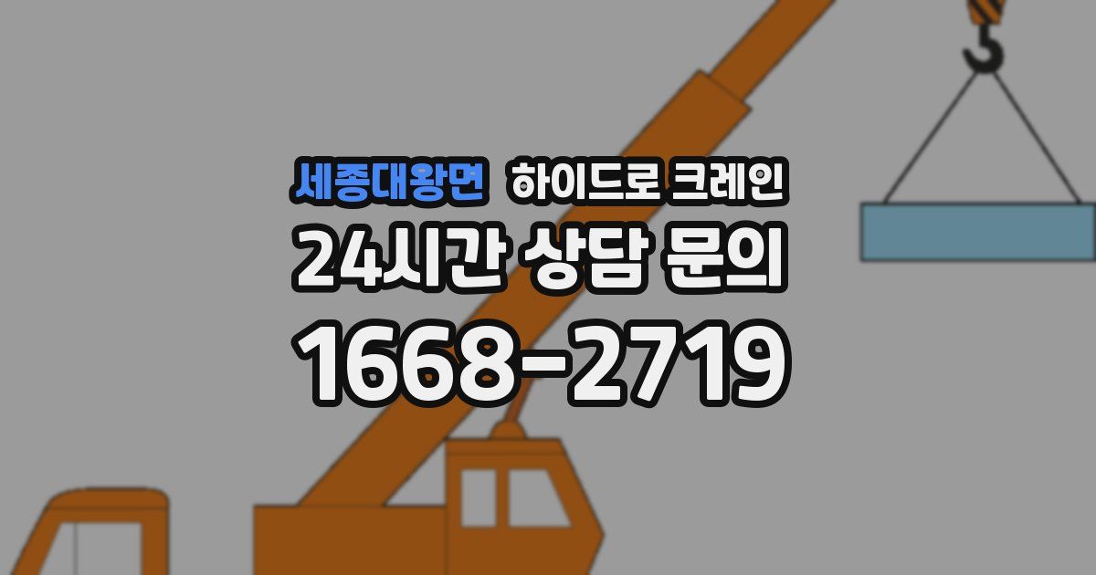 세종대왕면 하이드로 크레인