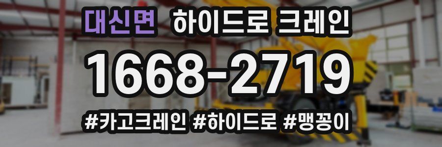 대신면 하이드로 크레인