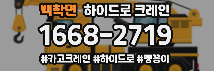 백학면 하이드로 크레인