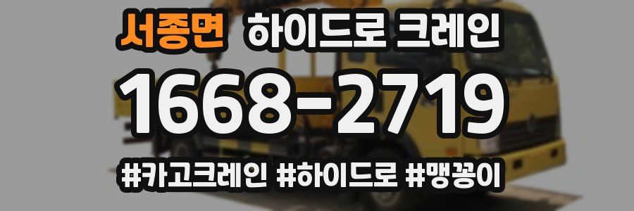 서종면 하이드로 크레인