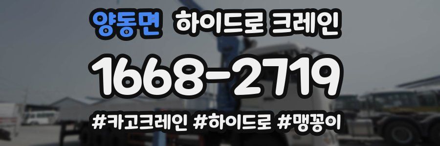 양동면 하이드로 크레인